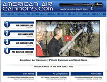 Tablet Screenshot of americanaircannons.com